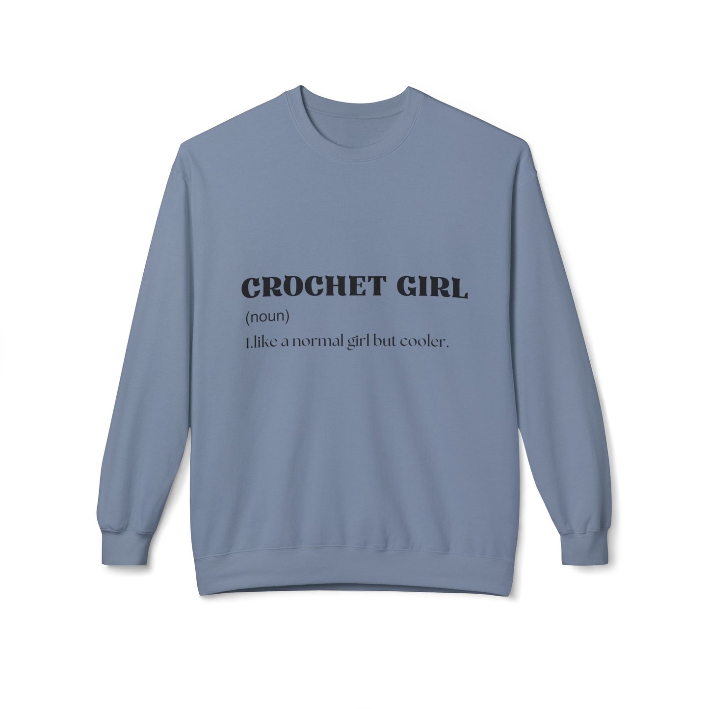 Crochet Girl Crewneck Sweatshirt – Funny and Stylish for Crochet Lovers