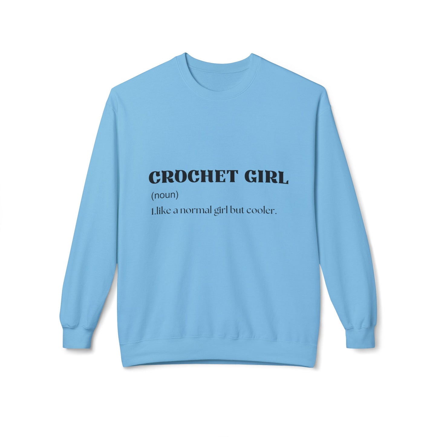 Crochet Girl Crewneck Sweatshirt – Funny and Stylish for Crochet Lovers