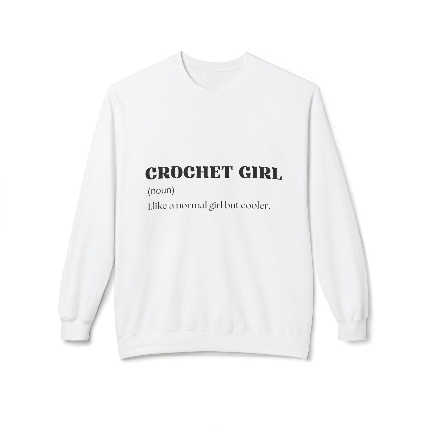 Crochet Girl Crewneck Sweatshirt – Funny and Stylish for Crochet Lovers