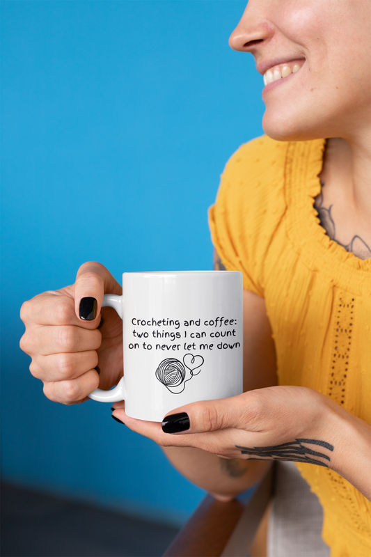 Crocheting and Coffee Mug – Funny Ceramic Gift for Crochet Lovers