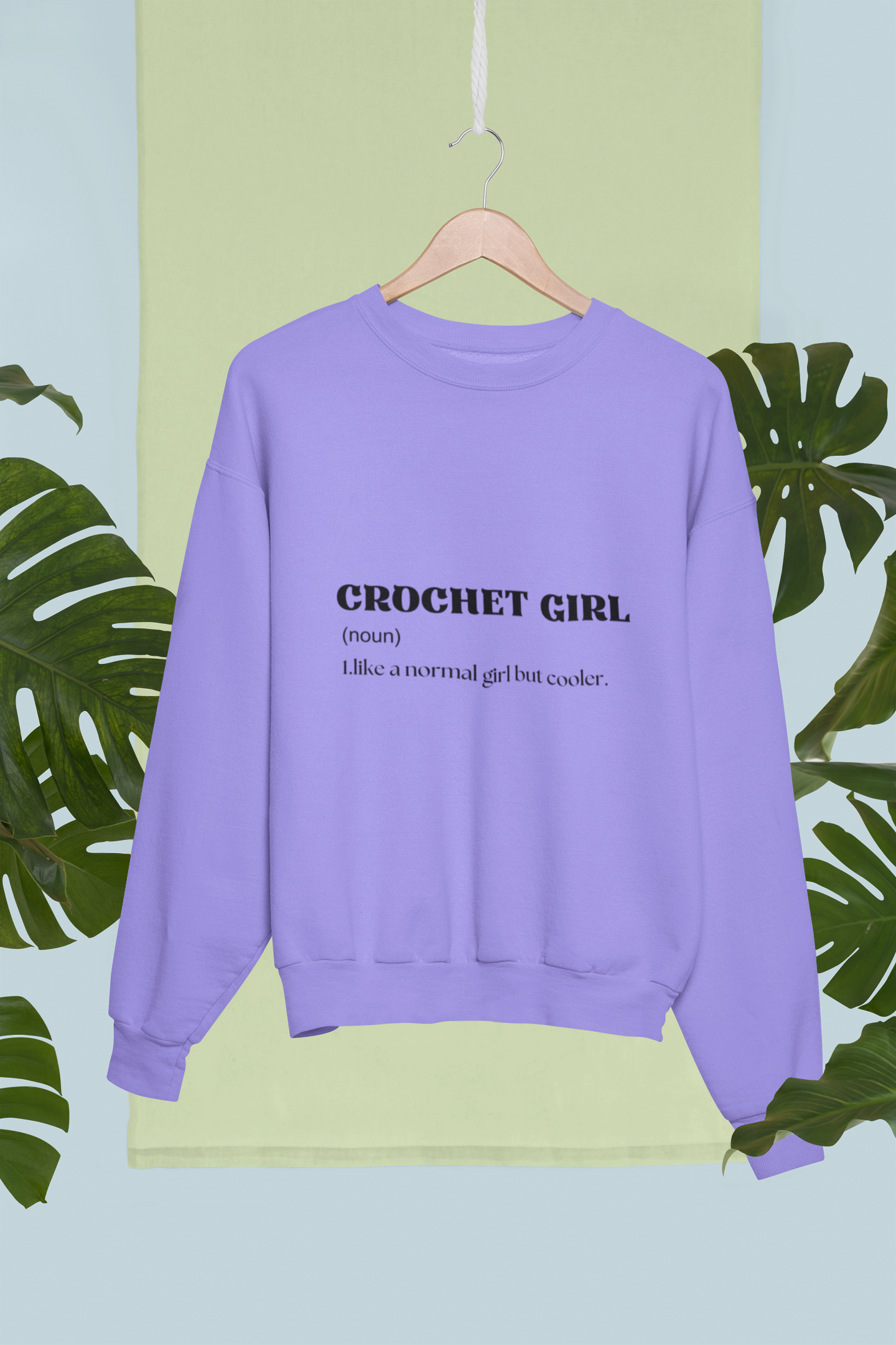 Crochet Girl Crewneck Sweatshirt – Funny and Stylish for Crochet Lovers