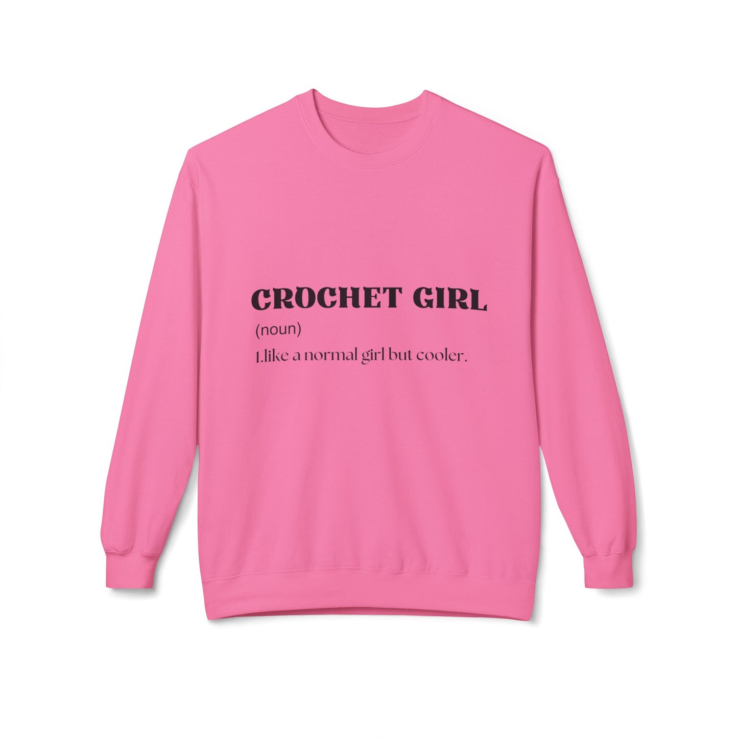 Crochet Girl Crewneck Sweatshirt – Funny and Stylish for Crochet Lovers