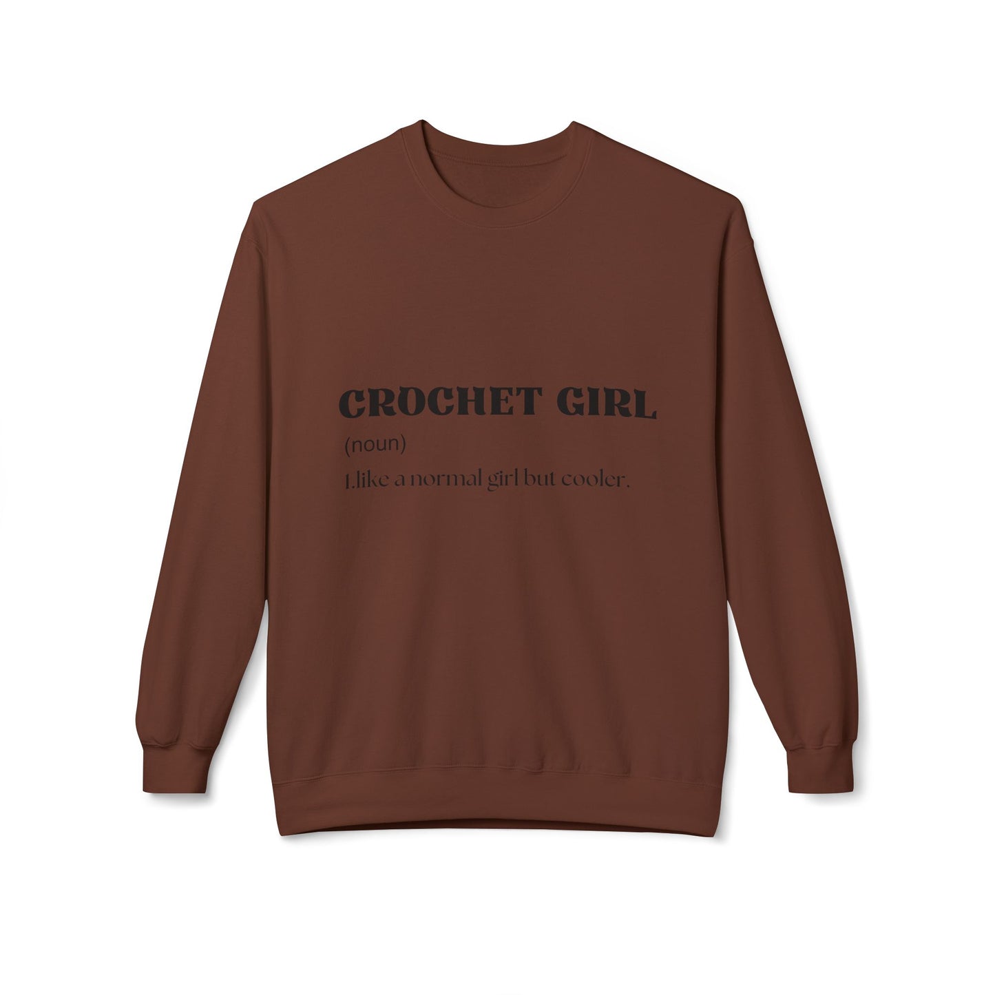 Crochet Girl Crewneck Sweatshirt – Funny and Stylish for Crochet Lovers