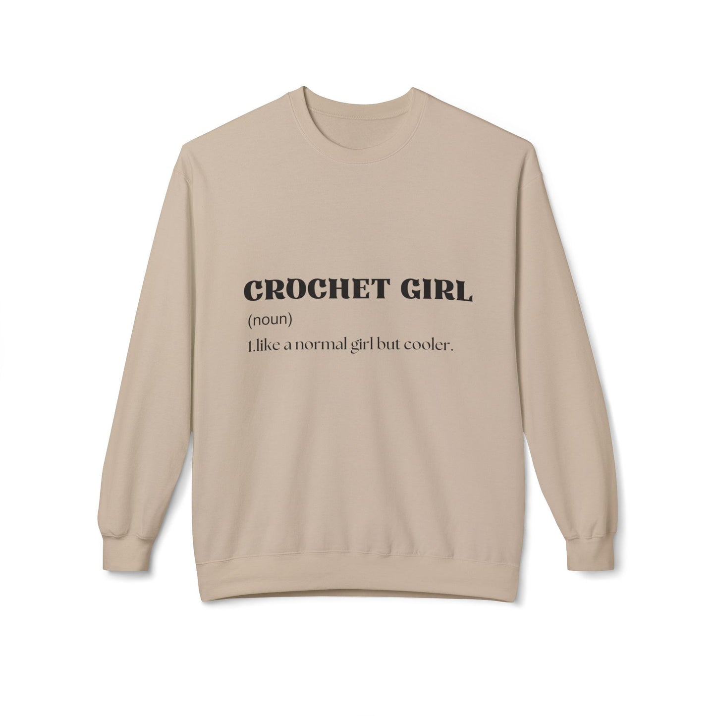 Crochet Girl Crewneck Sweatshirt – Funny and Stylish for Crochet Lovers